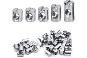 Forhandy 50 stycken tvärmuttrar M6 cylindermutter | Barrel muttrar 11 mm 12 mm 13 mm 15 mm 20 mm, spår cylindermuttrar för sp