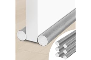 TOFFCAEA 3 Pezzi Paraspifferi per Porte 96 cm, Doppio Isolamento, Guarnizione Porta, Previene Spifferi e Infiltrazioni di Polvere, Acqua, Luce, Insetti e Rumori (Grigio, 3 Pezzi)