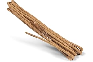 Kaps Lacets Cirés Ronds, Lacets Fins 2mm 100% Coton de Qualité pour Chaussures Décontractées et d'Occasion, Fabriqués en Europe, 1 Paire, Plusieurs Longeurs et Couleurs Disponibles