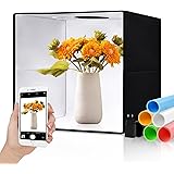 STN Box Fotografico 40cm Light Box Fotografico Set -160 LEDs CRI≥ 97 5500K,6 colori Sfondo