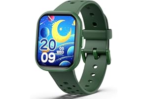 teslahero Upgraded Kids Smart Watch Fitness Tracker, 1.85" Screen with 12 Puzzle Games, Heart Rate Sleep Monitor, Pedometer, Waterproof Activity Tracker with/without APP for Boys Girls