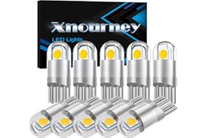 Xnourney 194 Led Car Bulb 3030 Chipset 2SMD T10 194 168 W5W Led Wedge Light Bulb 1.5W 12V License Plate Courtesy Step Map Lights Trunk Lamp Clearance Lights (10pcs)