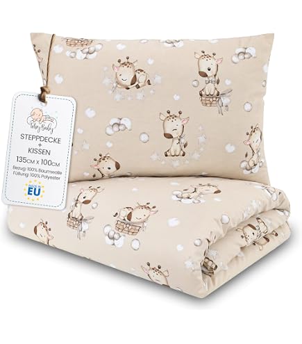 BEDSUM Mikrofaser-Steppdecke Für Kleinkinder – 99x129 Cm, Weiß, Leicht & Warm, Maschinenwaschbar