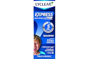 Lyclear Express Treat & Protect Shampoo - Kills Head Lice & Eggs – Effective in Just 5 minutes on Head Lice - Helps Protect for up-to 72 Hours* & Washes Hair – 200ml Shampoo Format