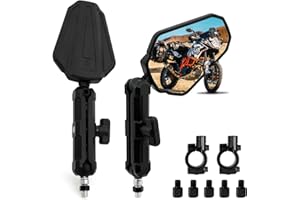 DREAMIZER Specchietto retrovisore per moto Adventure, Omologati E24 specchietti moto manubrio 22mm e 7/8", 8mm 10mm Specchietti Laterali Compatibile con RZR YFZ 790 890 adv ATV Quad Enduro Dirt Bike