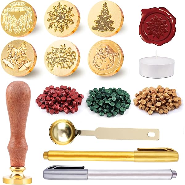 300 Perline Ottagonali, Candele E Cucchiaio, Colore Bronzo