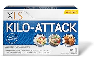 XLS Medical Kilo-Attack A Base Di Carbolyte, Integratore Alimentare Che Supporta I Programmi Di Perdita Di Peso, 30 Compresse