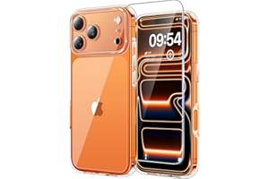 TAURI Etui do iPhone 17 Pro 6,3" z pancerną folią ochronną, szklana folia, pełna ochrona aparatu, odporne na uderzenia, standard wojskowy, przezroczyste etui na telefon komórkowy - przezroczyste