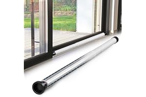 DAKEPOLE Barre de sécurité pour fenêtres Verrou de sécurité anti-effraction pour portes coulissantes Barre de verrouillage réglable Barre de sécurité pour fenêtres (Blanc, 1 pièce)