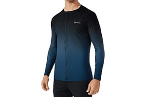 cioiniei Men's Swim Shirts UPF 50+ Sun Protection Shirts Long Sleeve Fishing Rash Guard Loose-Fit T-Shirt for Quick Dry