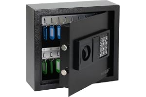 HMF nyckelkassaskåp med nummerkod, nyckellåda med elektroniklås | 30 krokar