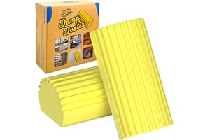 GEEKE 2 pezzi Damp Duster, Spugna Magica per la Pulizia della Polvere, Spolverino per Persiane e Tende in Legno, Prese d'Aria, Termosifoni, Battiscopa, Specchi e Ragnatele, Trattiene la Polvere, Giallo