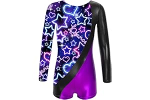 YiZYiF Tuta Intera Ragazze Ginnastica Leotards Body Danza Classica Bambina Ginnastica Artistica Balletto Costumi Maniche Lunghe per Ragazze