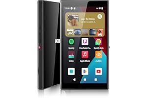 PECSU Lettore MP3 da 128 GB con Bluetooth e WiFi, lettore musicale Android 14 touchscreen da 5" con Play Store, Spotify, Pandora, Amazon Music, MP3 & MP4 per bambini con Libby, Audible, fino a 512 GB