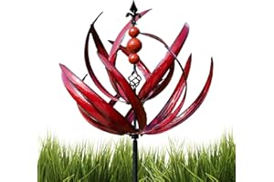 LEMBRD Garden Wind Spinner, Metal Wind Spinners for Yard and Garden, Harlow Wind Spinner, Outdoor Wind Sculptures Spinners with Stake, Yard Art Garden Lawn Decor