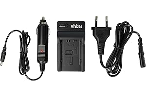 vhbw Ladegerät kompatibel mit Panasonic HDC-HS20, HDC-HS100, HC-X909 Kamera Camcorder/Akku - Ladeschale, Kfz-Adapter, Ladestandsanzeige, 8,4 V