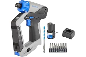 Dremel Blueprint 12V borstlös 3 i 1 sladdlös borrskruvdragarsats med integrerad stiftsökare, avtagbart laservattenpass, 2,0 Ah batteri, 9x bitsats, 1x multimaterialborrbit, vattenpass, snabbladdare