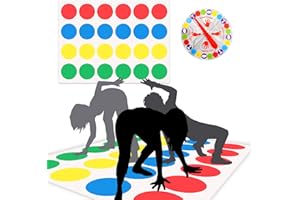 DEKEWE Twisting Game for Kids Adult, Classic Floor is Lava Game, Funny Floor Balance Game with Spinner & Floor Play Mat, Twisting Body Toy Floor Game for Team, Family, Party