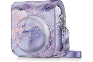 FINTIE Tasche für Fujifilm Instax Mini 12 Sofortbildkamera - Premium Kunstleder Schutzhülle Reise Kameratasche Hülle Abdeckung mit abnehmbaren Einstellbar Riemen,