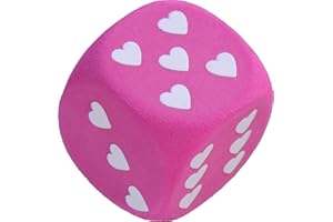 Pink Dice with White HeartsCar Aerial Ball Antenna Topper OR Dashboard Wobbler! (one P&P charge no matter how many items you buy from Aerialballs.)
