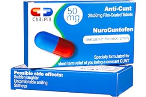 GLOWONDER Anti-Cunt Pill Box Gift for HIM/HER Fake Medication BOX Xmas Gift Prank Birthday Unusual April Fools Secret Santa 40th 50th 60th 21st Rude Retirment Gift Mens Ladies For Him Her Boss