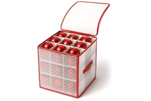 com-four® Caja de Almacenamiento para 27 Bolas navideñas - Caja para clasificar Adornos para árboles de Navidad - Organizador de Adornos navideños - Almacenamiento para Adornos navideños