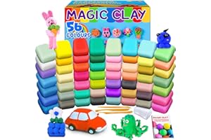 ESSENSON Arcilla Polimerica Secado al Aire - 56 Colores Plastilina Arcilla Para Modelar, Regalo Para Niños de 3 a 12 Años