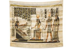 YONGFOTO 150x130cm Ancient Egypt Tapestry, Pharaoh God Horus Hieroglyphs Papyrus Symbol Ancient Civilization Wall Hanging Tapestries for Home Wall Decor Table Cloth Blanket