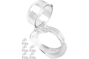 Spisknoppar, barnsäkert lås, 6 st, Transparent, för stora reglage med max Ø 52 x 45 mm, min 63 mm knoppavstånd, spiskontrollpanelens babylås, spiskyddsknopp, knapp för barnsäkert lås