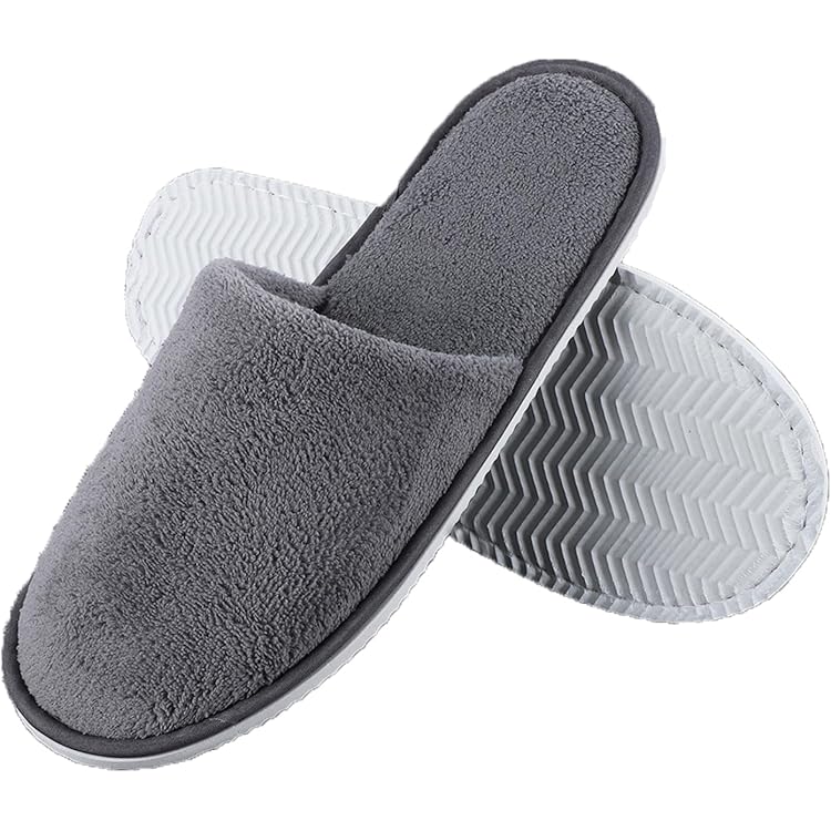 EQLEF Chaussons Hotel, Doux Corail Velvet Hôtel Pantoufles