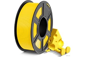 TECBEARS PETG filament 1,75 mm gul, PETG 3D-skrivarfilament stark seghet, 1 kg spole, måttnoggrannhet +/- 0,02 mm, lämplig fö