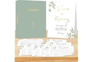 SENFARO Share a Memory Card for Celebration of Life, Memory Album, Memory Cards Guest Book for Funeral, Memorial, Anniversary, Graduation, Retirement, Birthday, Bridal Shower Game