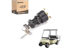 10L0L Golf Cart Switch Starter Ignition with 2 Keys for Club Car DS 1996-Up Gas Golf Cart OEM#101826301 1012505 Part