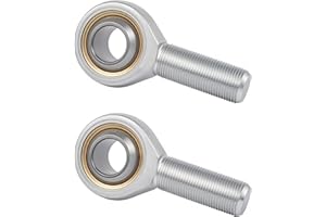 NAKUPENDA 2 Stück Gelenkkopf Gelenklager Außengewinde M20, Lagergelenk mit Außengewinde, Gelenkstangenkopflager, Gelenkstangenkopflager, Lager, Legierter Stahl