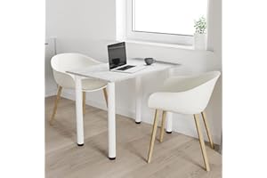 AKKE 70x60 | Stół do jadalni - stół do jadalni - stół z białymi nogami - stół kuchenny - stół biurowy | Beton