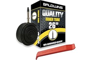 Baldwins Cycle/Bike Inner Tube 26" x 1.75 to 2.125 (Fits any 1.75, 1.85, 1.90, 1.95, 2.0, 2.10, 2.125 tyre) Presta/French Type Valve & BALDY'S TYRE LEVER