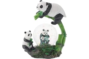 Elanze Designs Panda Bear Family Figurine 45MM Glitter Water Globe Decoration