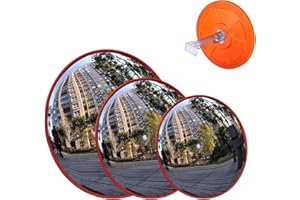 XINNG 60 cm Extra Large Traffic Mirror - Professional Convex Mirror for Indoor & Outdoor Use - Wide 130° Panoramic Field of View for Yards, Warehouses & Parking Lots