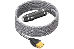 HKY 12V/24V DC to DC Adapter XT90 Car Charger for Bluetti AC200 AC200P AC200Max Solar Generator AFERIY AF-P110/P210/P310/2001A Portable Power Station RC Lipo Battery FPV Drone Car Charging Power Cable