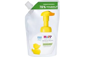 ‎HIPP HiPP - Baby Care Ökologisches Nachfüll-Reinigungsmousse für Kinder, reinigt Gesicht, Körper und Hände sanft für empfindliche Haut, mit natürlichem Bio-Mandel-Extrakt, 1 x 250 ml