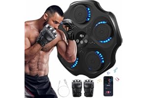 LeuKoles Music Boxing Machine mit Boxhandschuhen,Extra großer Stil Intelligenter Boxtrainer mit Bluetooth, Elektronische Boxmaschine zur Wandmontage mit 9Geschwindigkeitsmodi und Zählmodus