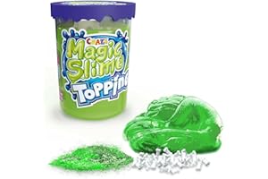 CRAZE Magic Slime Topping – Szlam dla dzieci w puszce 70 ml z brokatem i różnymi dodatkami – zestaw Slime bezpieczny i nie pozostawia śladów, 6 kolorów