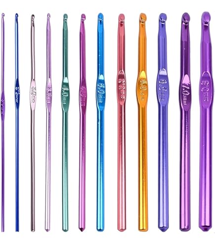 Hahiyo 12-Piece Aluminum Stitch Holder Set - Mixed Color Knitting & Crochet Needles For Craft Projects
