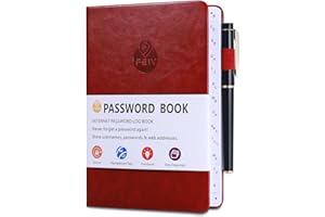 JIANTA Książka z hasłami alfabetyczna z zakładkami indeks A-Z twarda okładka do adresu witryny internetowej, kontaktów, organizer na hasła z długopisem, elastyczną taśmą, kieszeń wewnętrzna (13 cm x