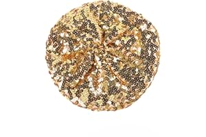 ILUFAM Women Sparkly Sequins Beret Hat Shining Beanie Cap for Dancing Party Night Fancy Dress