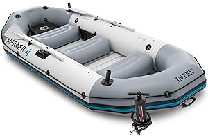 Intex 68376 4 Pro Mariner Battello gonfiabile 4 posti con remi e pompa