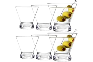 Youngever 6 Paquetes 300ML Copas de Martini Plastico, Vasos de Martini de Plástico