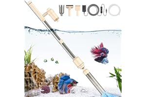 AKKEE Electric Aquarium Vacuum Gravel Cleaner 6 in 1 Fish Tank Gravel Cleaner Automatic Siphon Vacuum Cleaner Kit Filtered Water for Water Changing Wash Sand