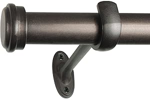 Decopolitan 7/8-Inch End Cap Juego de Barra de Cortina, Acero, Cobre Tostado, 36 to 72-Inch