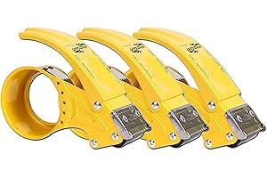 O&W SECURITY Lot de 3 dévidoirs à ruban adhésif très silencieux